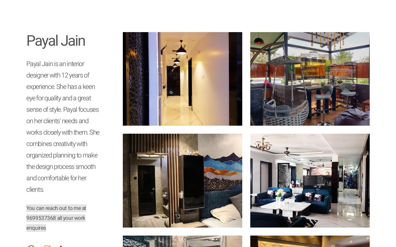 Payal Jain - Interior Designer @ JP Designs